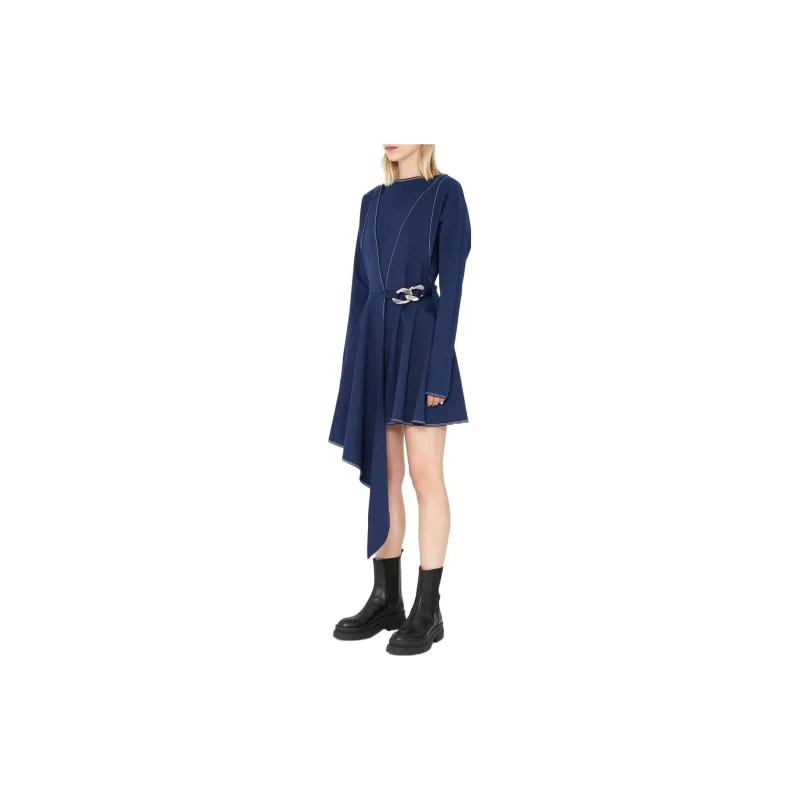 JW Anderson Chain Link embellished Asymmetric Dress-2