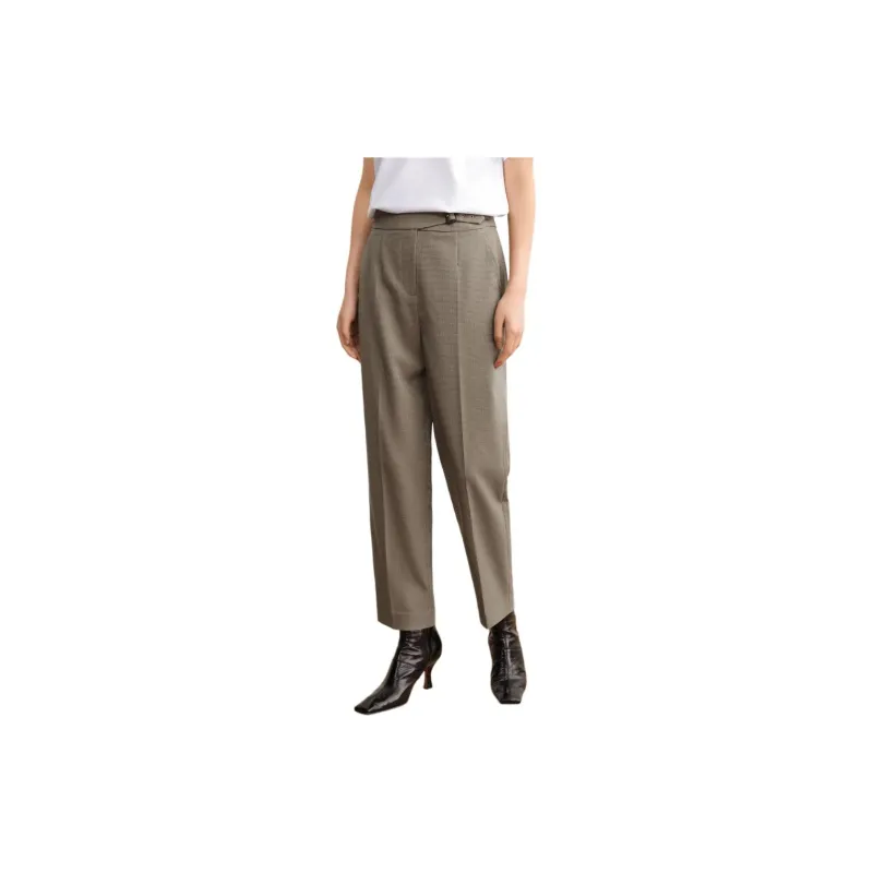 JZ. ANNAKRO Casual Pants Women's Grid Green Gray-2