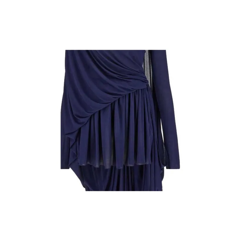 Ferragamo Long-Sleeved Dresses Women's Midnight Blue-4