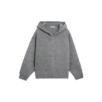 Bodydream Loose Fit Long Sleeved Cardigan With Vintage Zipper Knitwear Unisex