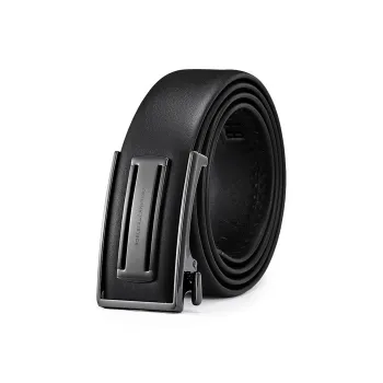 ROBERTA DI CAMERINO Top Grain Cow Leather Belts Men's Black 3.45CM Writing A Greeting Card And Printing Photos