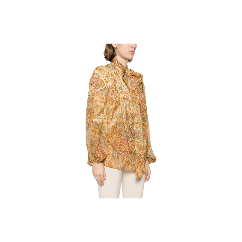 Zimmermann Sensory Paisley print Billow sleeve Blouse-3