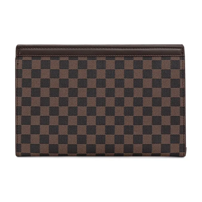 LETOO Microfiber Synthetic Leather Clutch Regular Men's Black-16