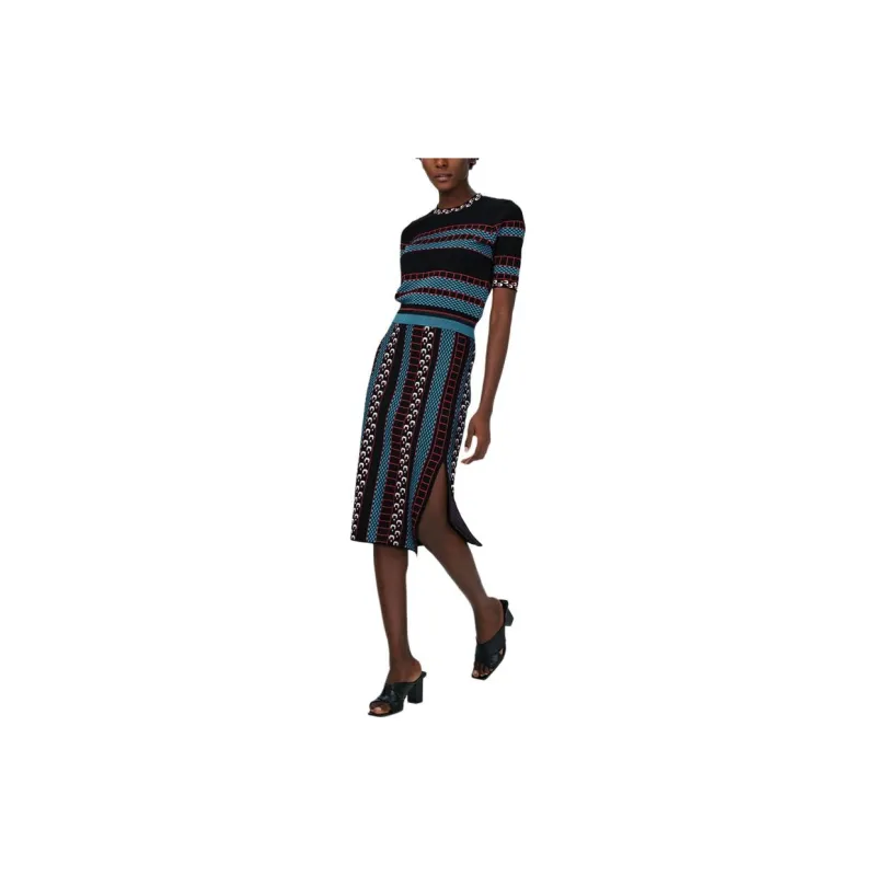 DVF Diane Von Furstenberg Sallie Knit Jacquard Skirt-2