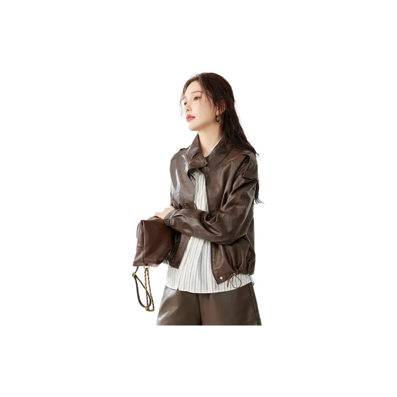 TERRE BLEUE Jackets Coats Women's Coffee-4
