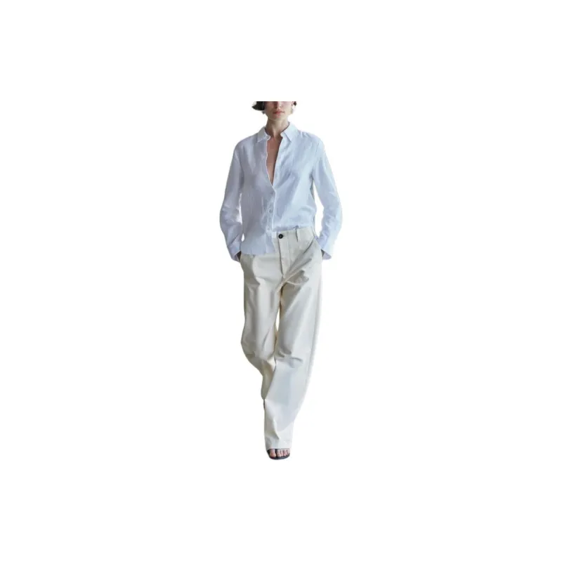 ZARA Shirt Women's Frosted White-2