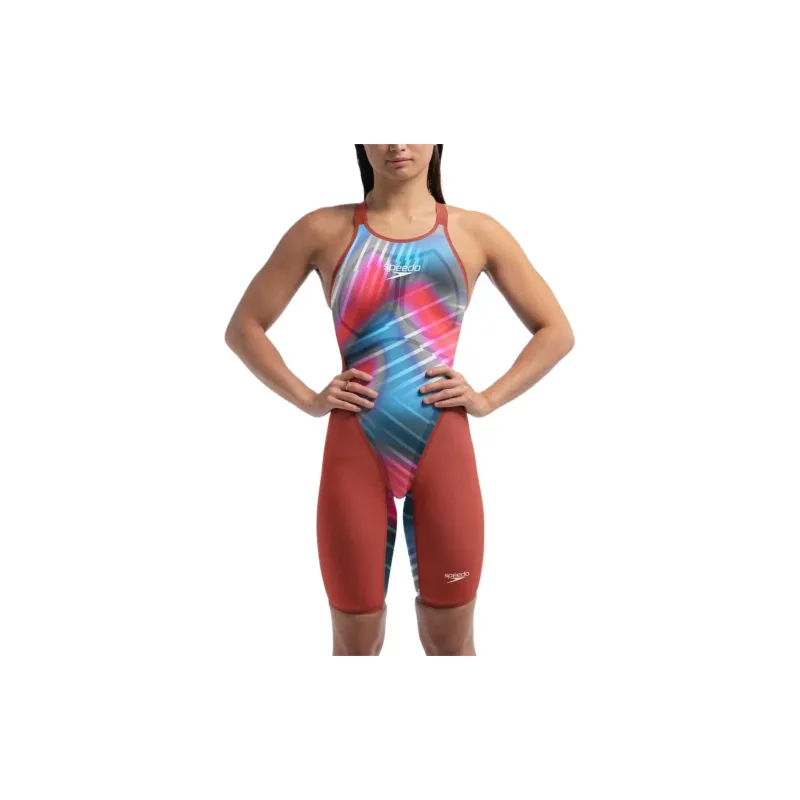 Speedo Fastskin LZR Pure Valor 2.0 Closedback Kneeskin One-piece Swimsuit Women's Red-3