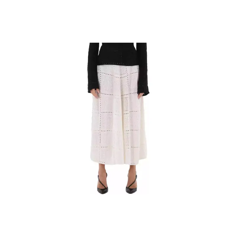 Chloe Casual Long Skirts Women's White-2