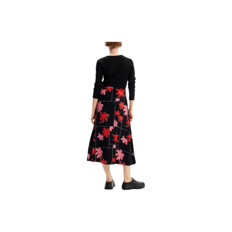 Desigual Long Sleeved Dress Women's Black-3