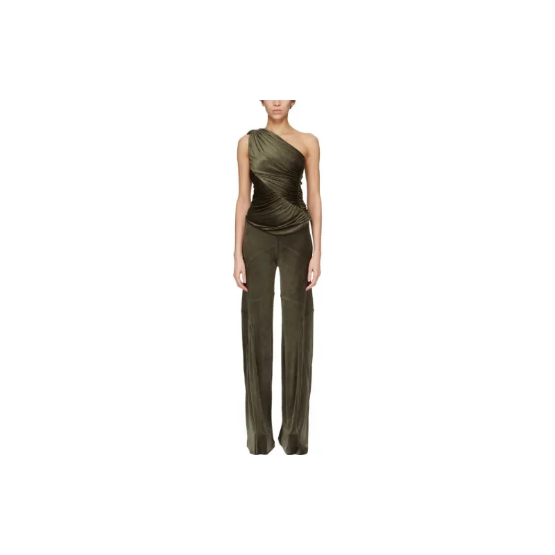 RICK OWENS/RO FW23 Luxor Farrah Pants In Forest Casual Pants Women's Green-1