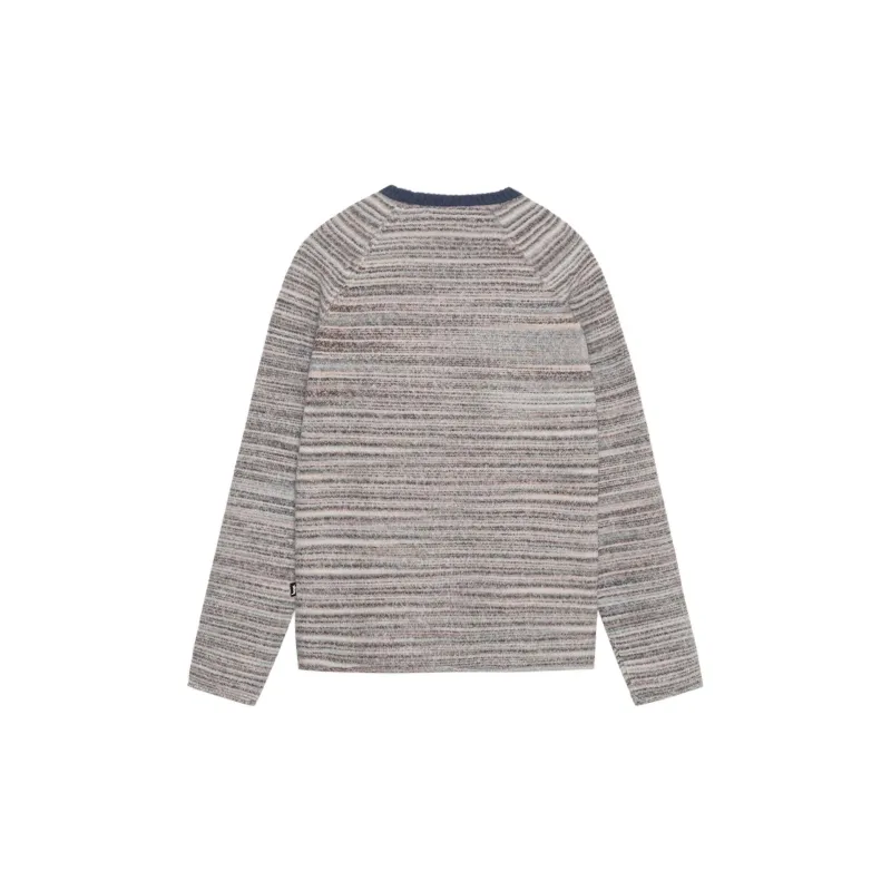 Stussy Textured Knit Contrast Collar Crew-1