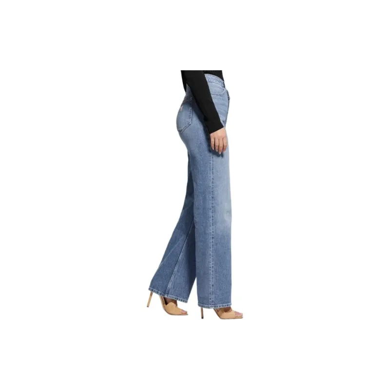 GUESS Hollis High Waisted Straight Leg Jeans Jeans Women's Blue-4