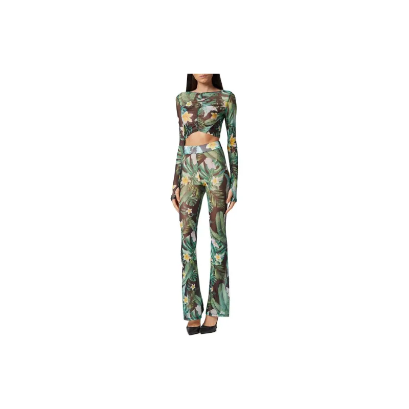 PHILIPP PLEIN Hawaii print Cropped Top-1