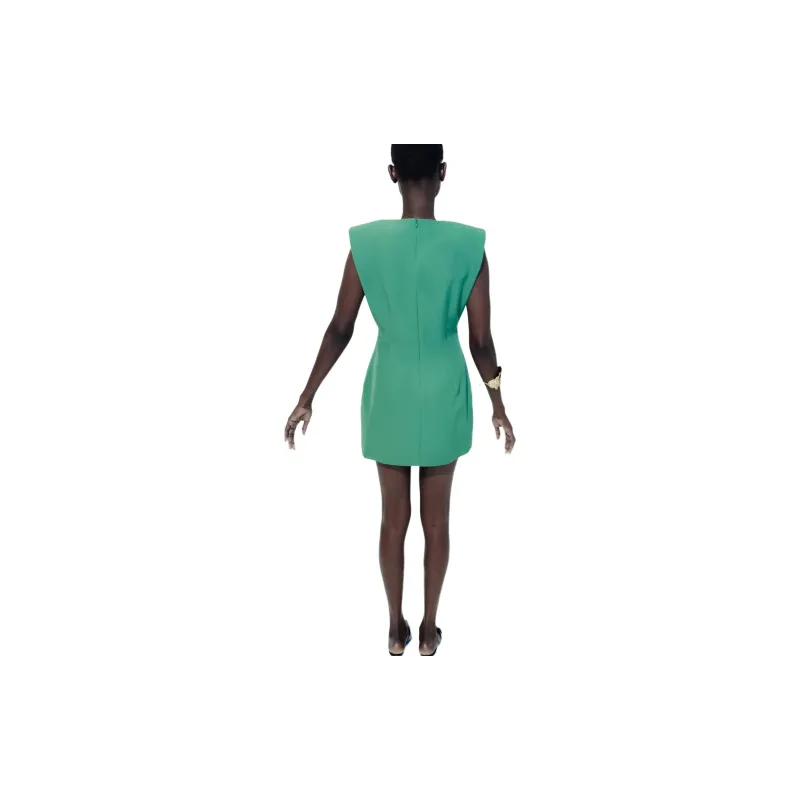 ZARA Sleeveless Dress Women's Apple Green-2