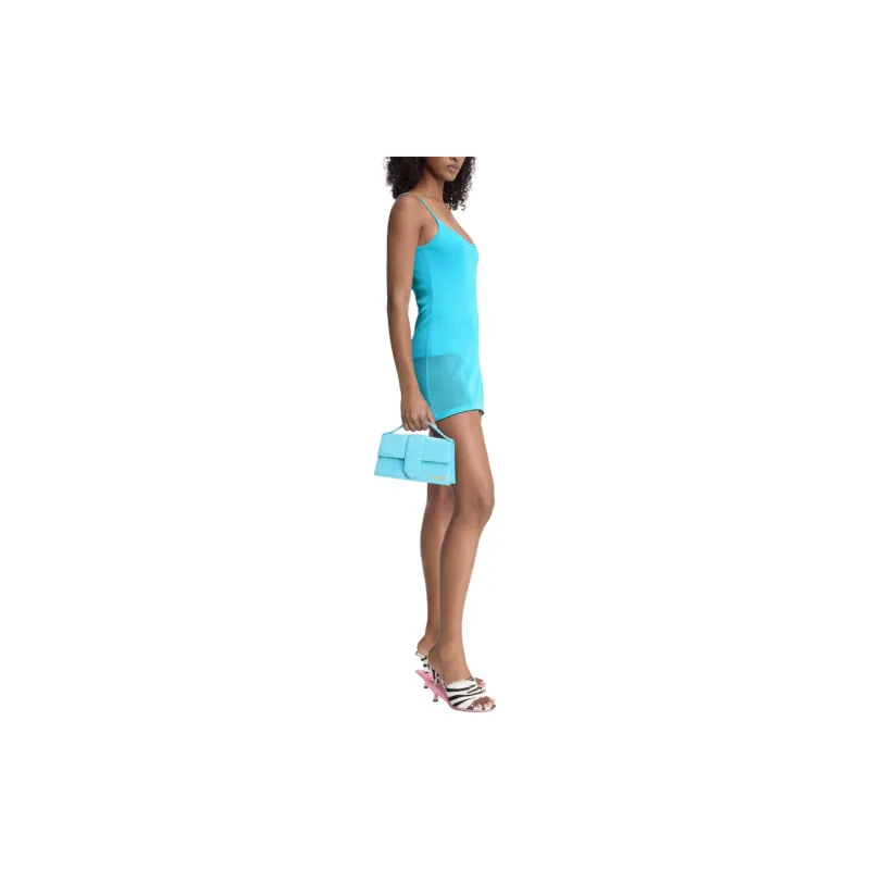Jacquemus La Robe Maille Roupao Turquoise-3