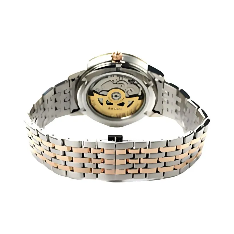 SEIKO Presage Series Automatic Mechanical Movement Stainless Steel 18K Rose Gold Strap Watch Men's Watches White Dial-4