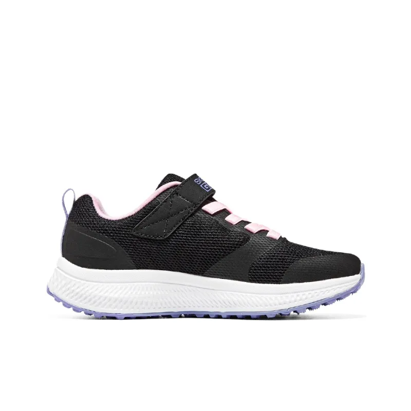 Skechers GIRLS Cushioning, Wear Resistant Low Top Kids' Running Shoes Black Purple Teenagers-1