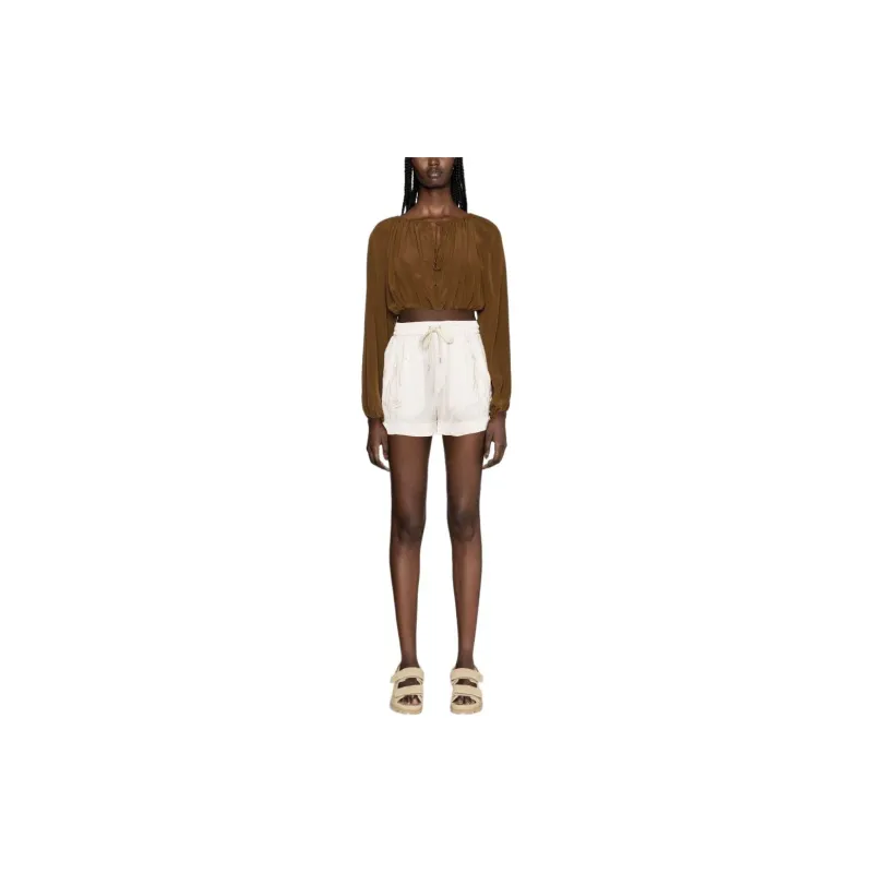 PINKO Stargate Satin Shorts-1