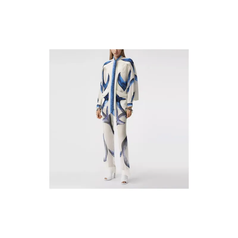 Burberry Casual Pants Women's White-1