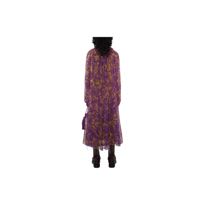Burberry Long Sleeved Dresses Women's Autumn Pear Yellow-2