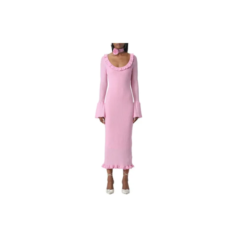 Blumarine Knit Long Skirts Women's Pink-0
