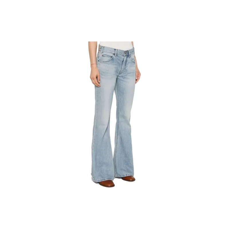 CELINE Logo Patch Flared Jeans-1