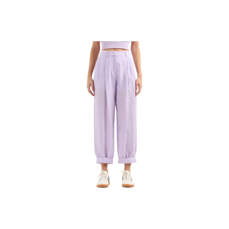 ARMANI EXCHANGE SS24 Casual Pants Women's Light Purple-1