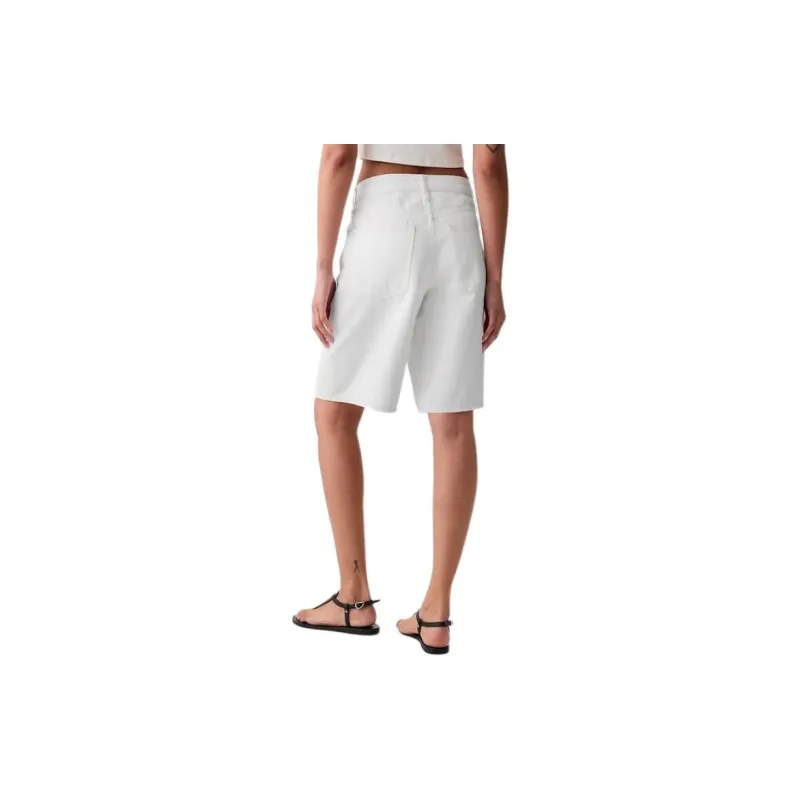 GAP Denim Shorts Women's White-3