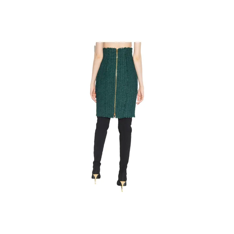 BALMAIN Tweed Pencil Skirt-3