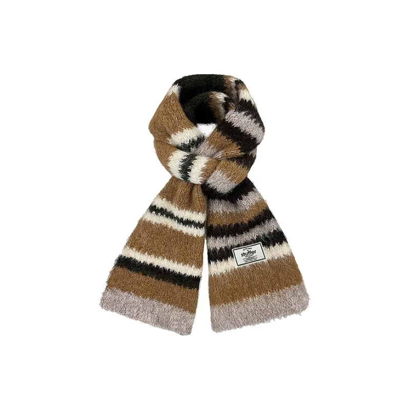 STUFFER Contains Wool Knit Scarves Unisex-5