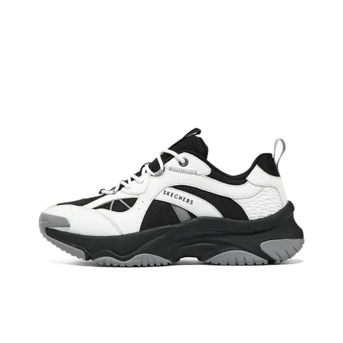 Skechers Cushioned STAND Resistant Low Top Chunky Sneakers Women's Black White