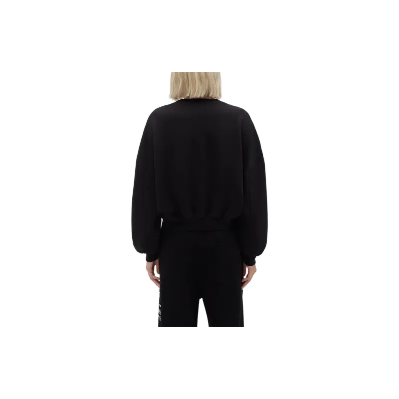 AMIRI Distressed Arts District Crew Sweatshirt 'Black'-1