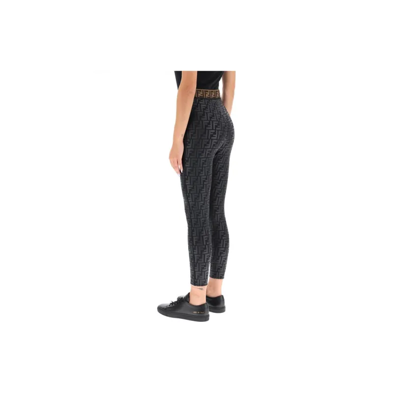 FENDI Leggings Women's Black-4