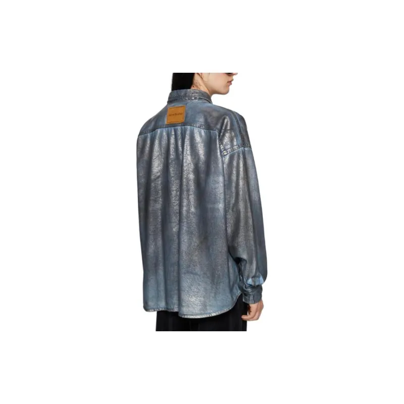 Acne Studios Shirt Unisex Silver Blue-2
