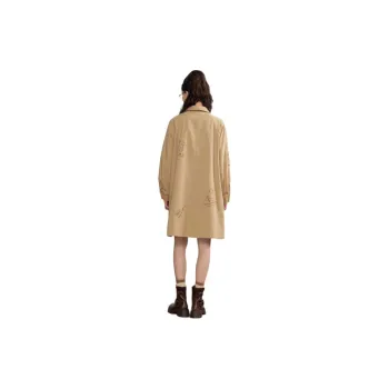 ZIHAN Trench Coat Women's Light Coffee