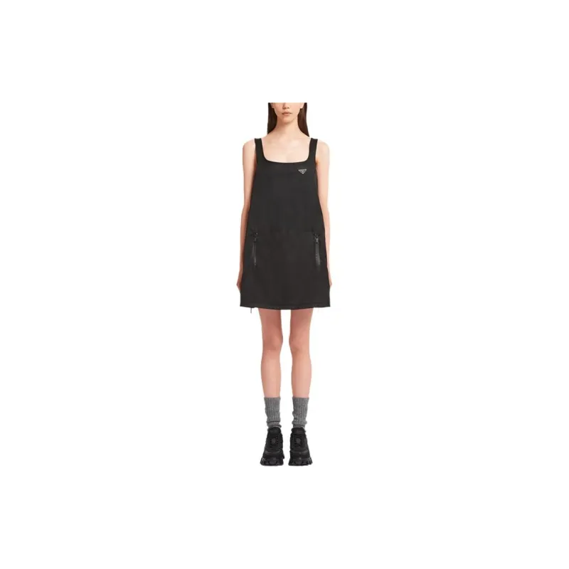 PRADA SS22 Sleeveless Dress Women's Black-1