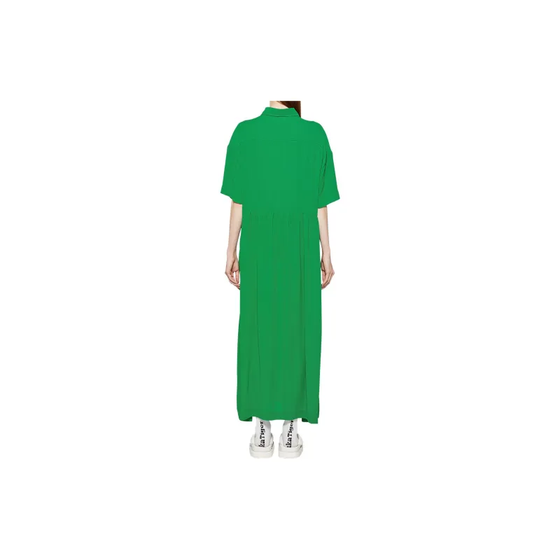 Onitsuka Tiger WS LONG DRESS Short Sleeved Dress Women's Green-4