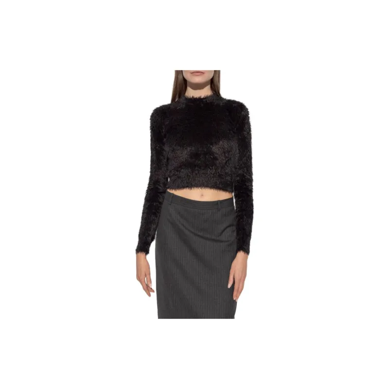 Balenciaga Decorative Trim Cropped Sweater-2