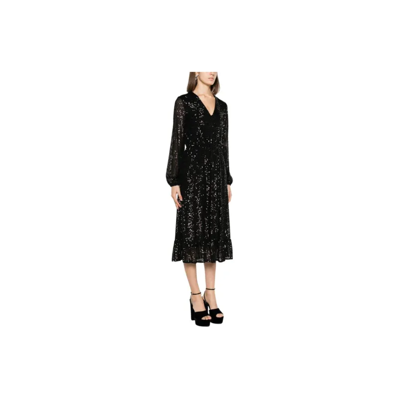 Twinset Sequin embellished Fine ribbed Midi Dress-3