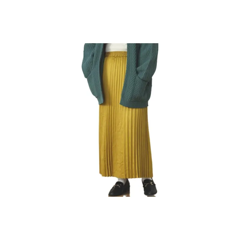 Beams Casual Long Skirts Women's Yellow-1