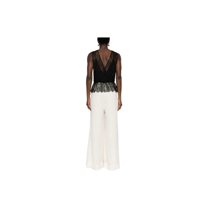 Twinset V neck Crepe Jumpsuit-1