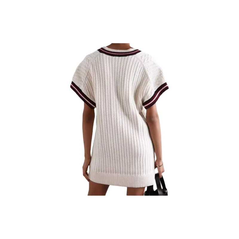 Victoria, Victoria Beckham Short-Sleeved Dresses Women's White-1