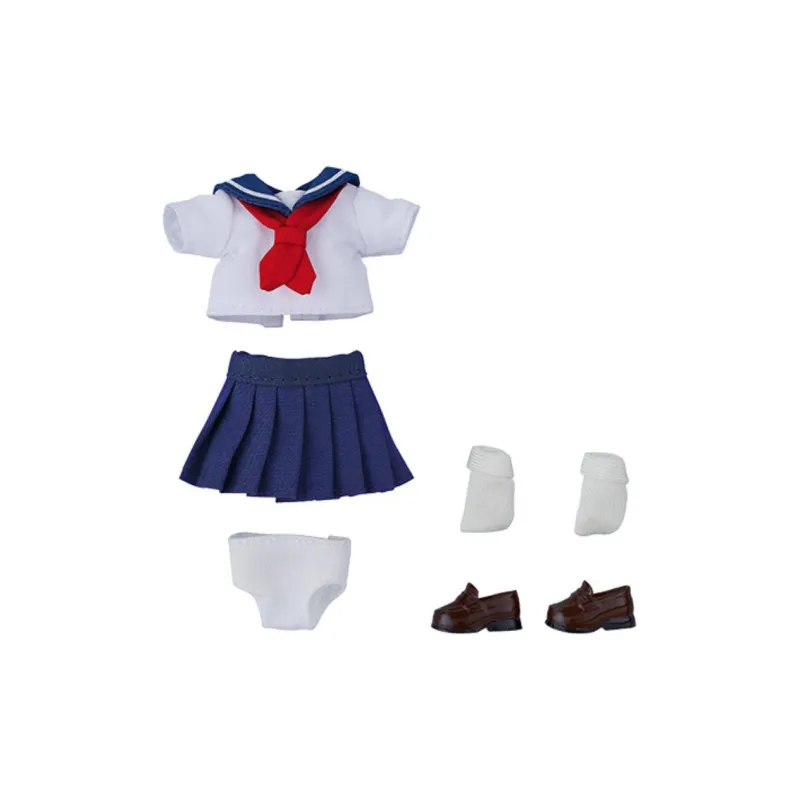 GSC Nendoroid Doll Sailor Suit Half Sleeves Western Clothing Set Marine Blue & Gray Model Accessories-2