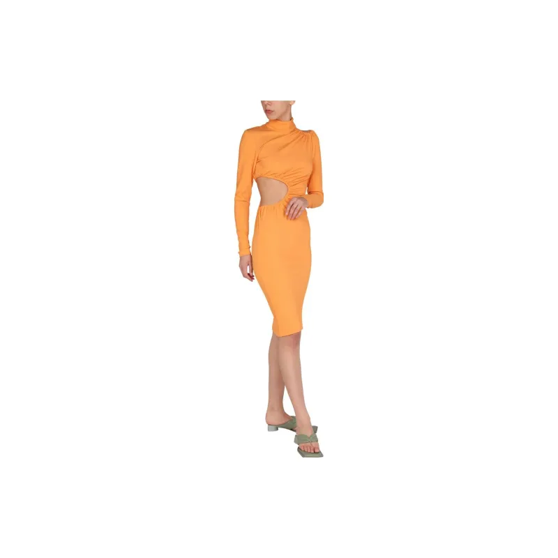 Rotate Long Sleeved Dresses Women's Orange-2