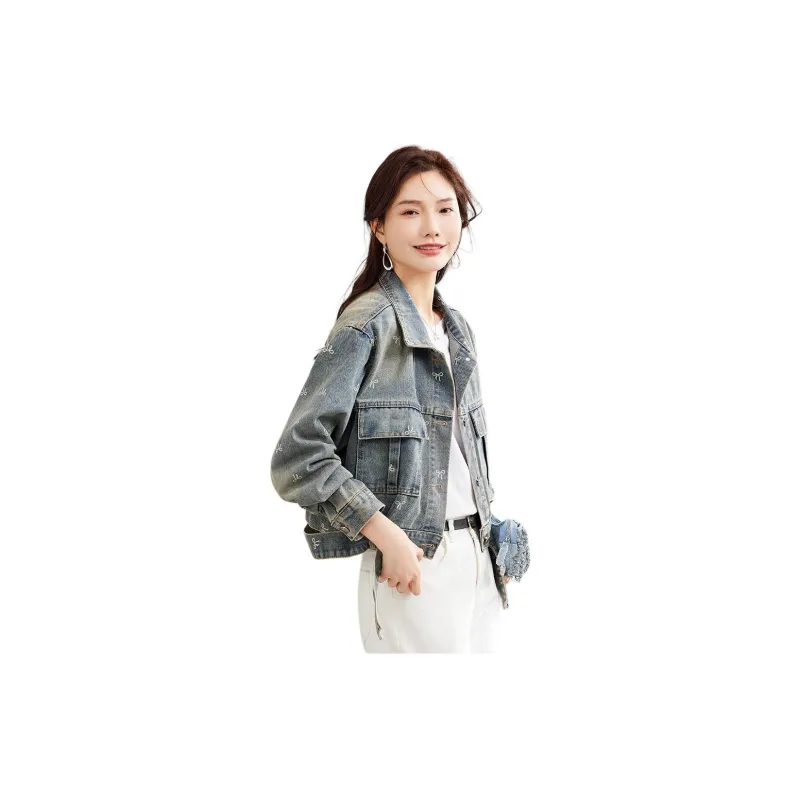 TERRE BLEUE Denim Jacket Women's Blue-3