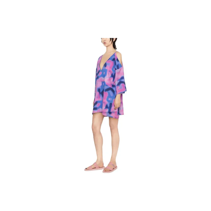 KARL LAGERFELD / Karl Lagerfeld Jeans Abstract print Cotton Kaftan Dress-3