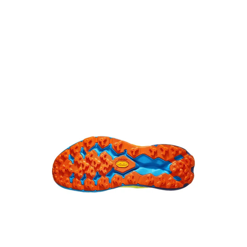 HOKA ONE ONE Speedgoat 5 Cushioning Abrasion Resistant Lightweight Low Top Kids' Running Shoes Yellow Blue Kids'-4