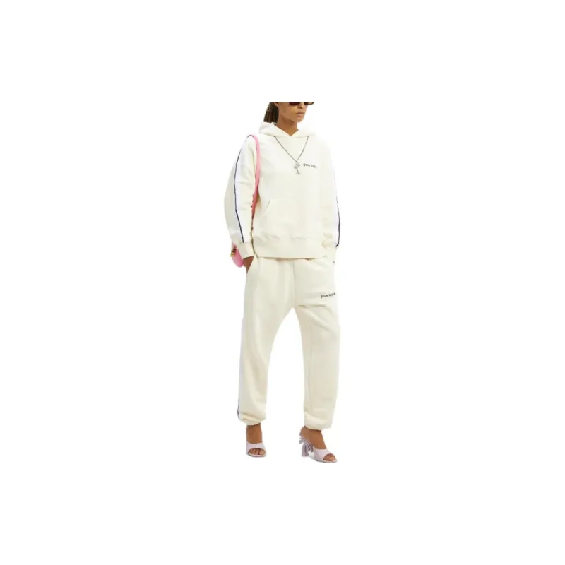 PALM ANGELS Knitted Sweatpants Women's Ecru-1