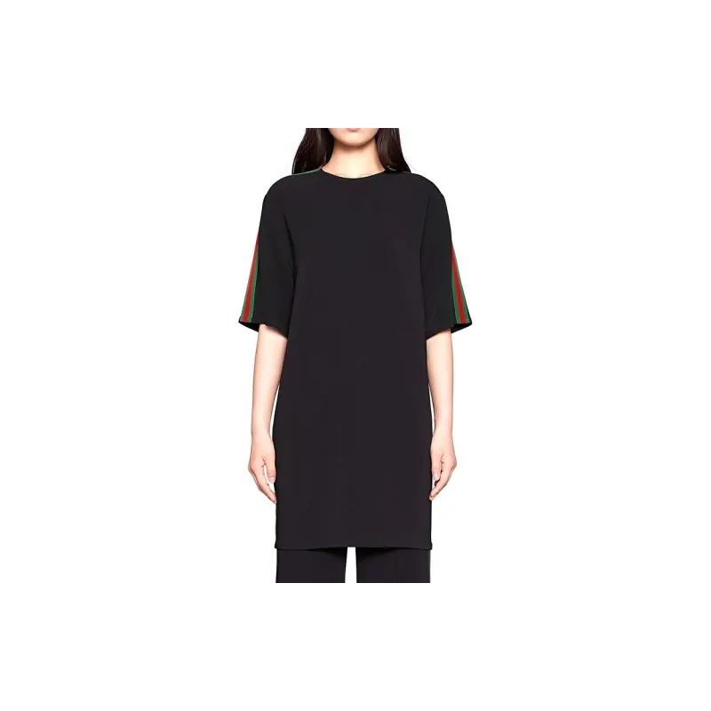 GUCCI Short Sleeved Dresses Women's Black-2