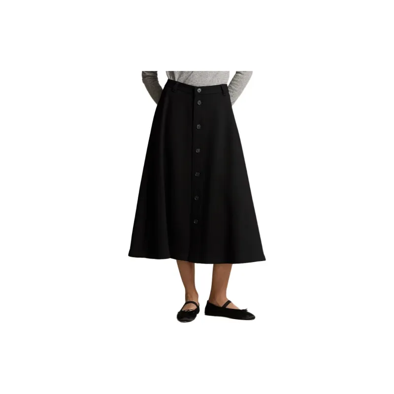 Polo Ralph Lauren FW24 Casual Long Skirt Women's Black-2